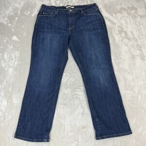 Levis 505 Jeans Womens 16 Blue Dark Wash‎ Denim Mid Rise Straight Preppy Casual